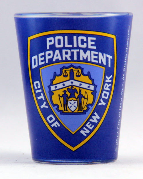 NYPD New York City Police Department Blue Shot Glass