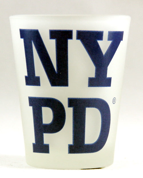 NYPD New York City Police Department Frosted Shot Glass