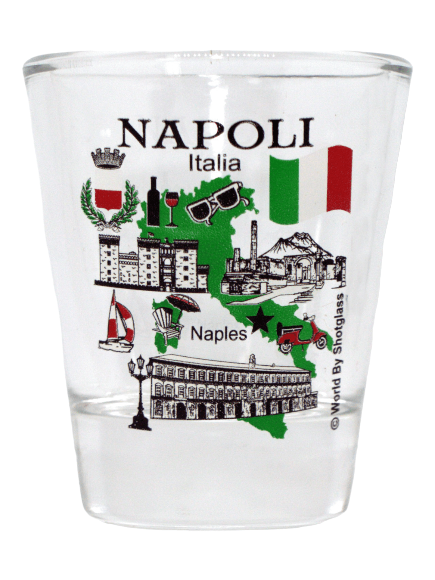Italy Central and Southern Highlights Souvenir Boxed Shot Glass Set (Set of 6)