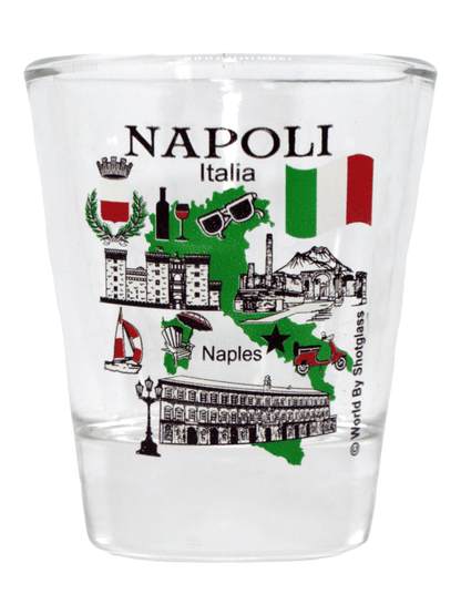 Italy Central and Southern Highlights Souvenir Boxed Shot Glass Set (Set of 6)
