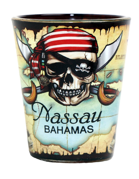 Nassau Bahamas Pirate Skull In and Out Shot Glass