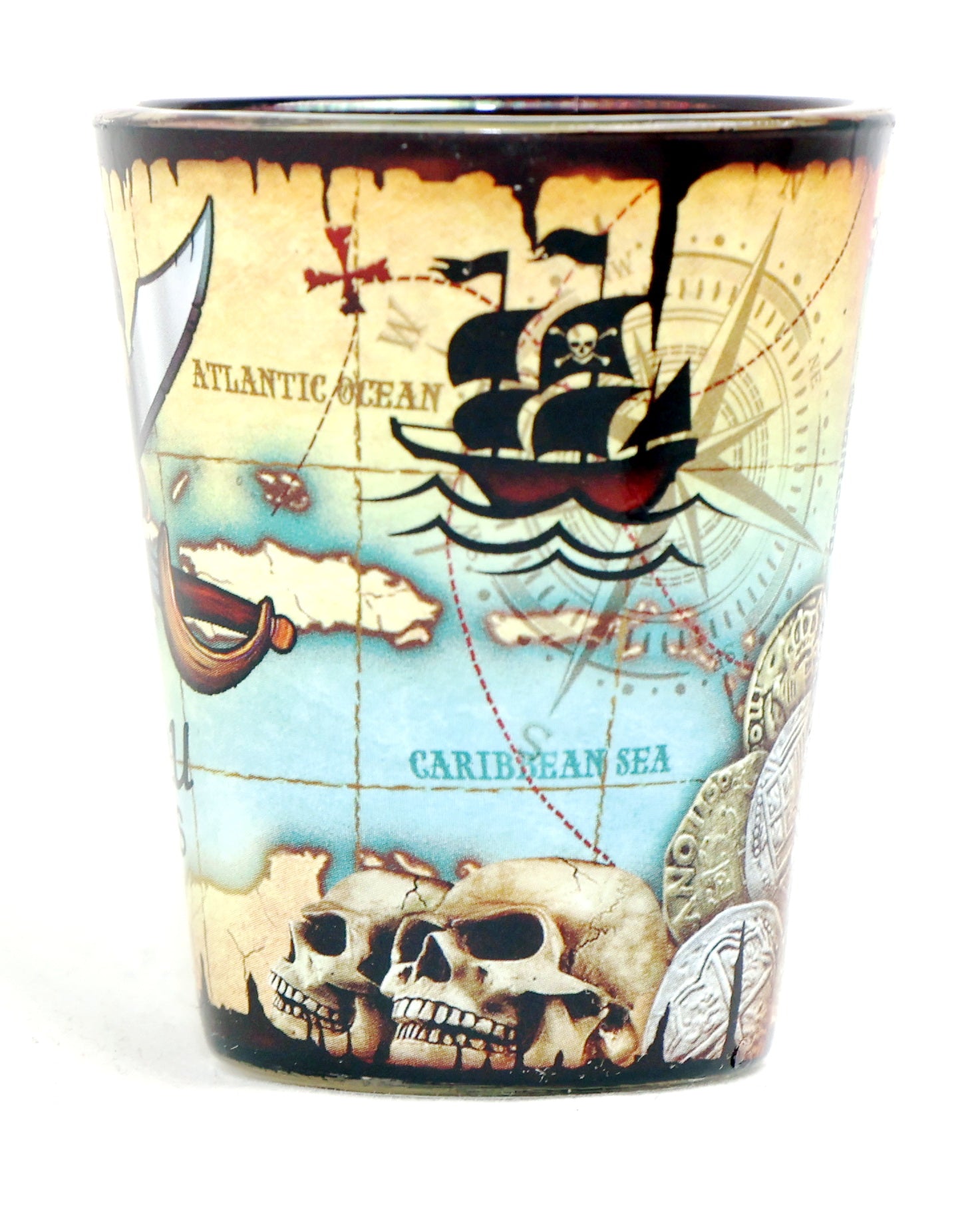 Nassau Bahamas Pirate Skull In and Out Shot Glass