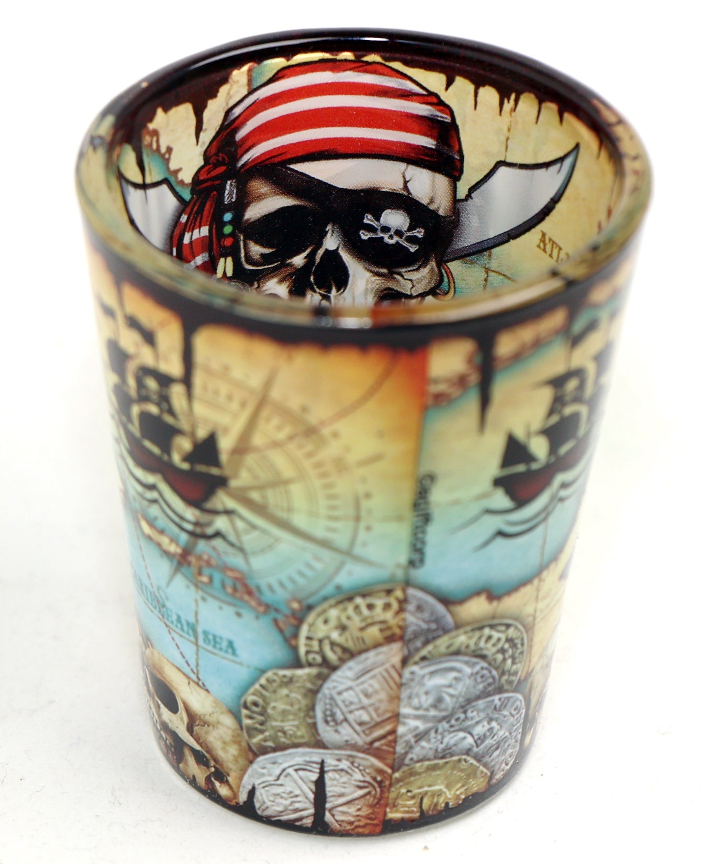 Nassau Bahamas Pirate Skull In and Out Shot Glass