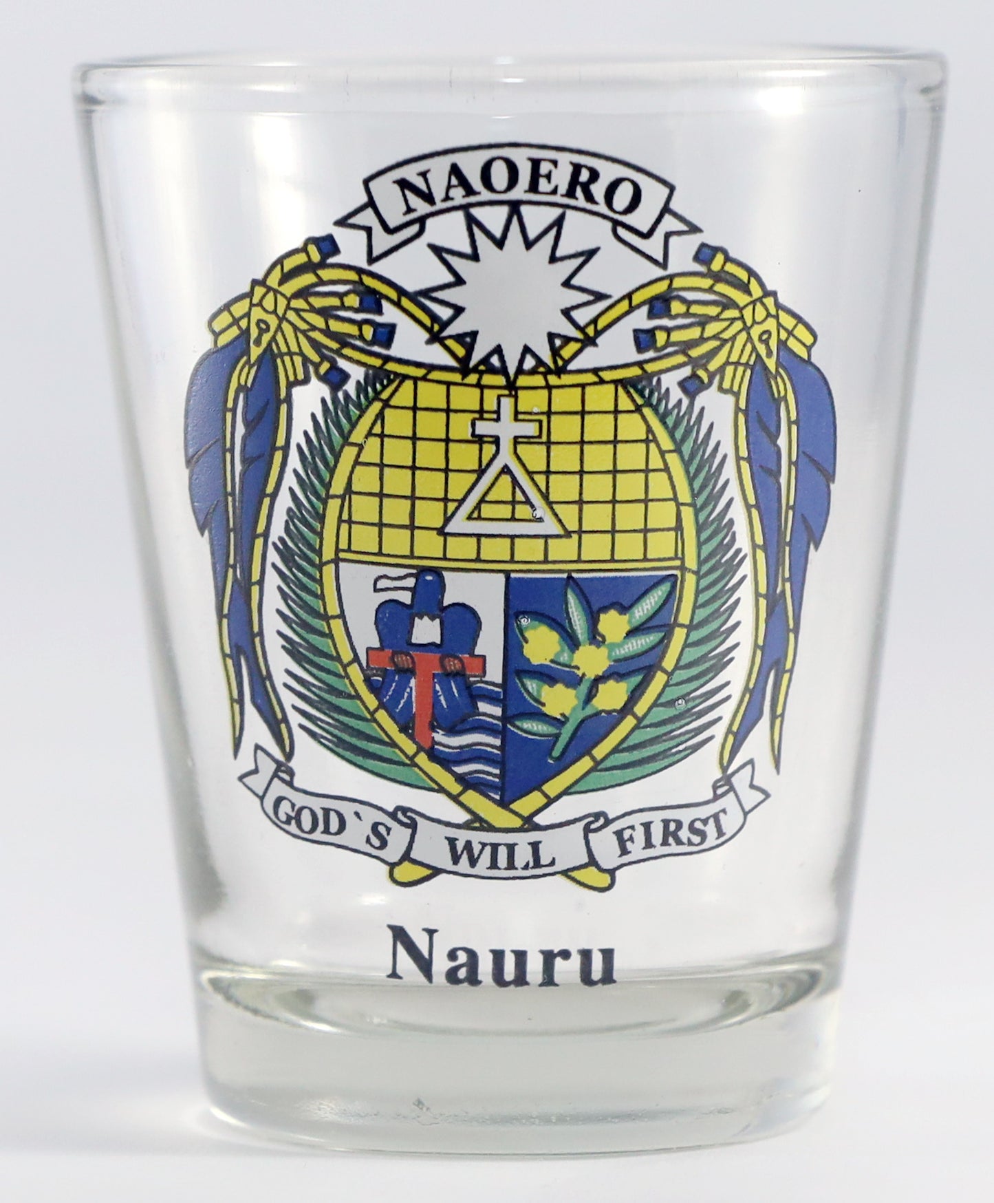 Nauru Coat Of Arms Shot Glass