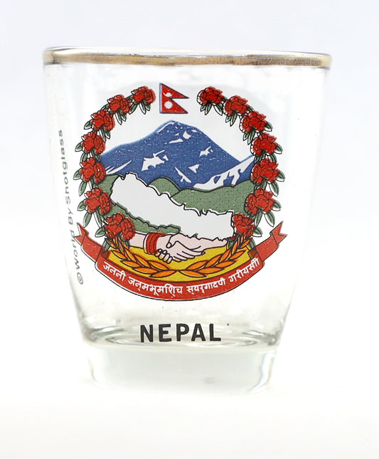 Nepal Coat of Arms Shot Glass