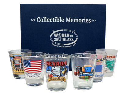 Nevada United States USA Souvenir Boxed Shot Glass Set (Set of 6)