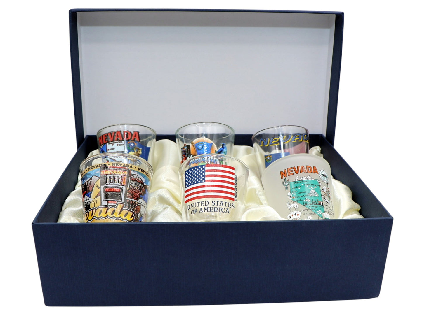 Nevada United States USA Souvenir Boxed Shot Glass Set (Set of 6)