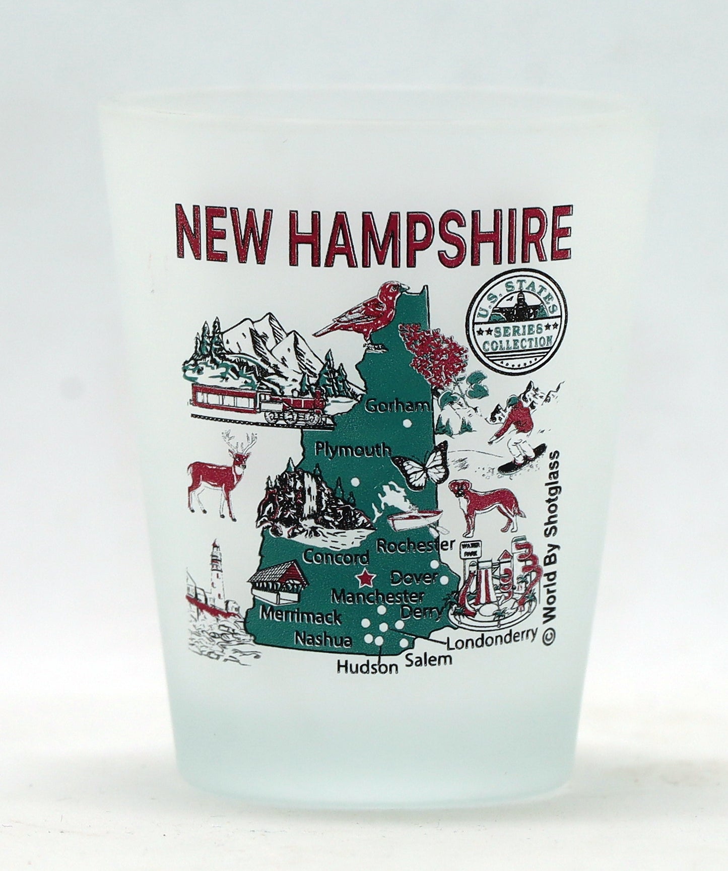 United States USA New England States Souvenir Boxed Shot Glass Set (Set of 6)
