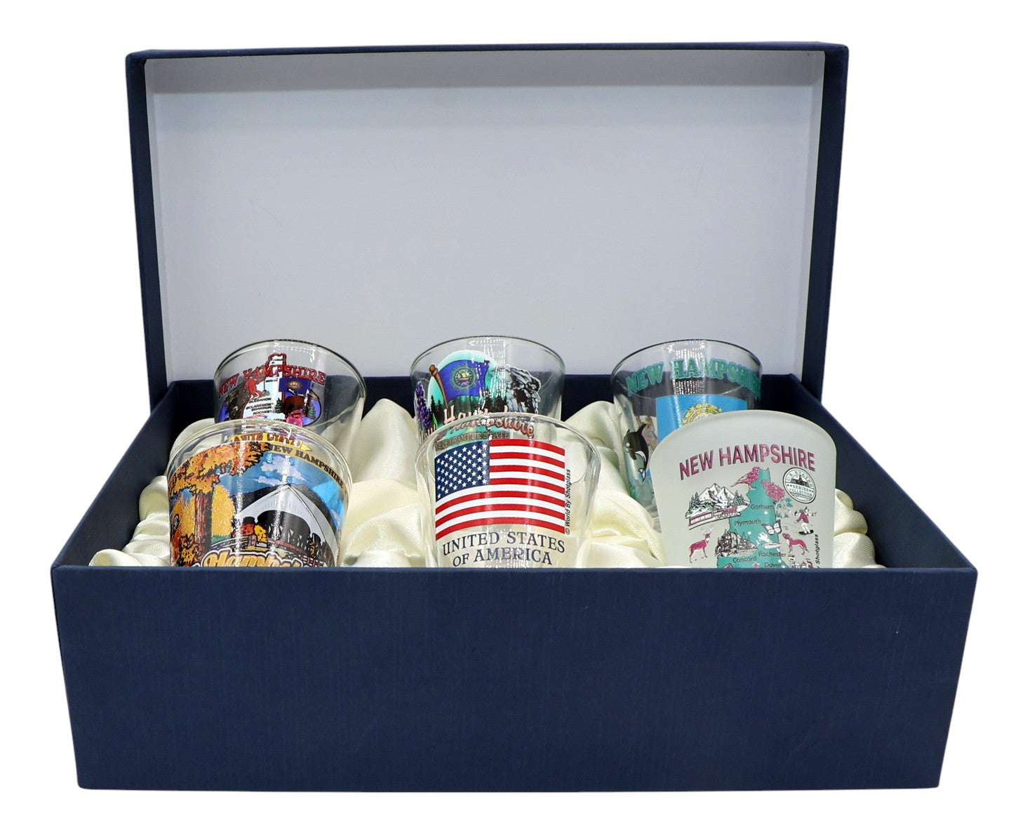 New Hampshire United States USA Souvenir Boxed Shot Glass Set (Set of 6)