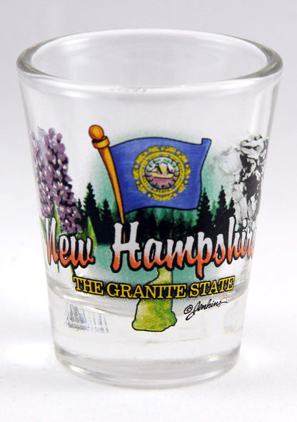 New Hampshire Granite State Elements Shot Glass