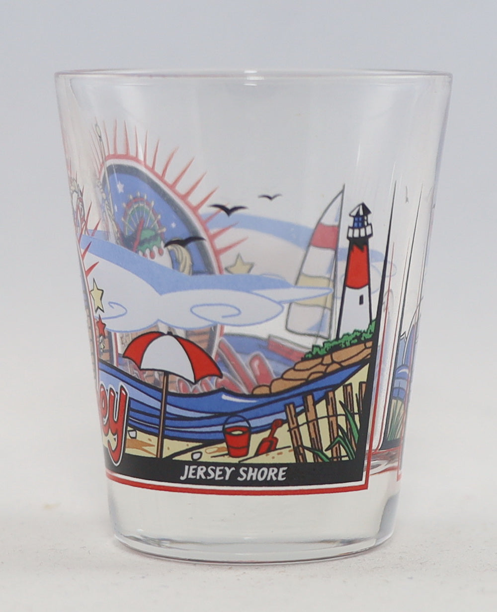 New Jersey 3 View Shot Glass