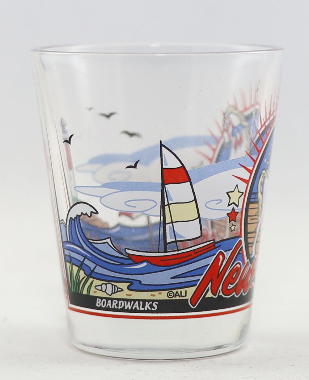 New Jersey 3 View Shot Glass