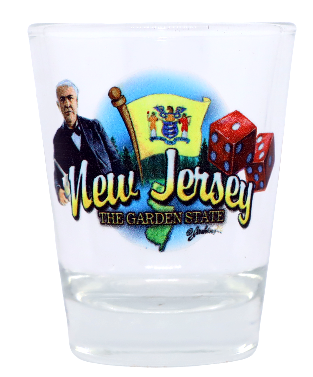 New Jersey United States USA Souvenir Boxed Shot Glass Set (Set of 6)