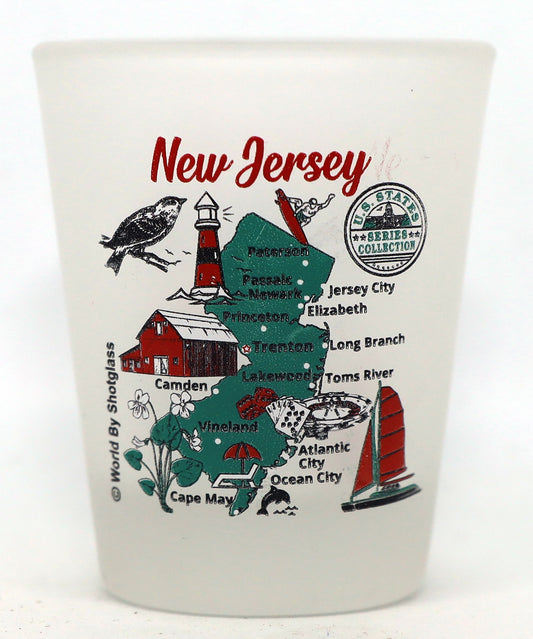 New Jersey US States Series Collection Shot Glass