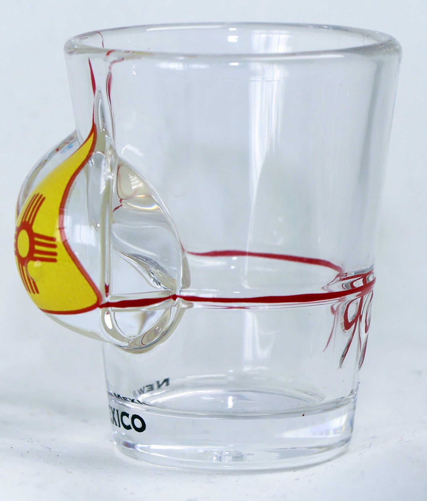 New Mexico Flag Bikini Bust 3D Shot Glass
