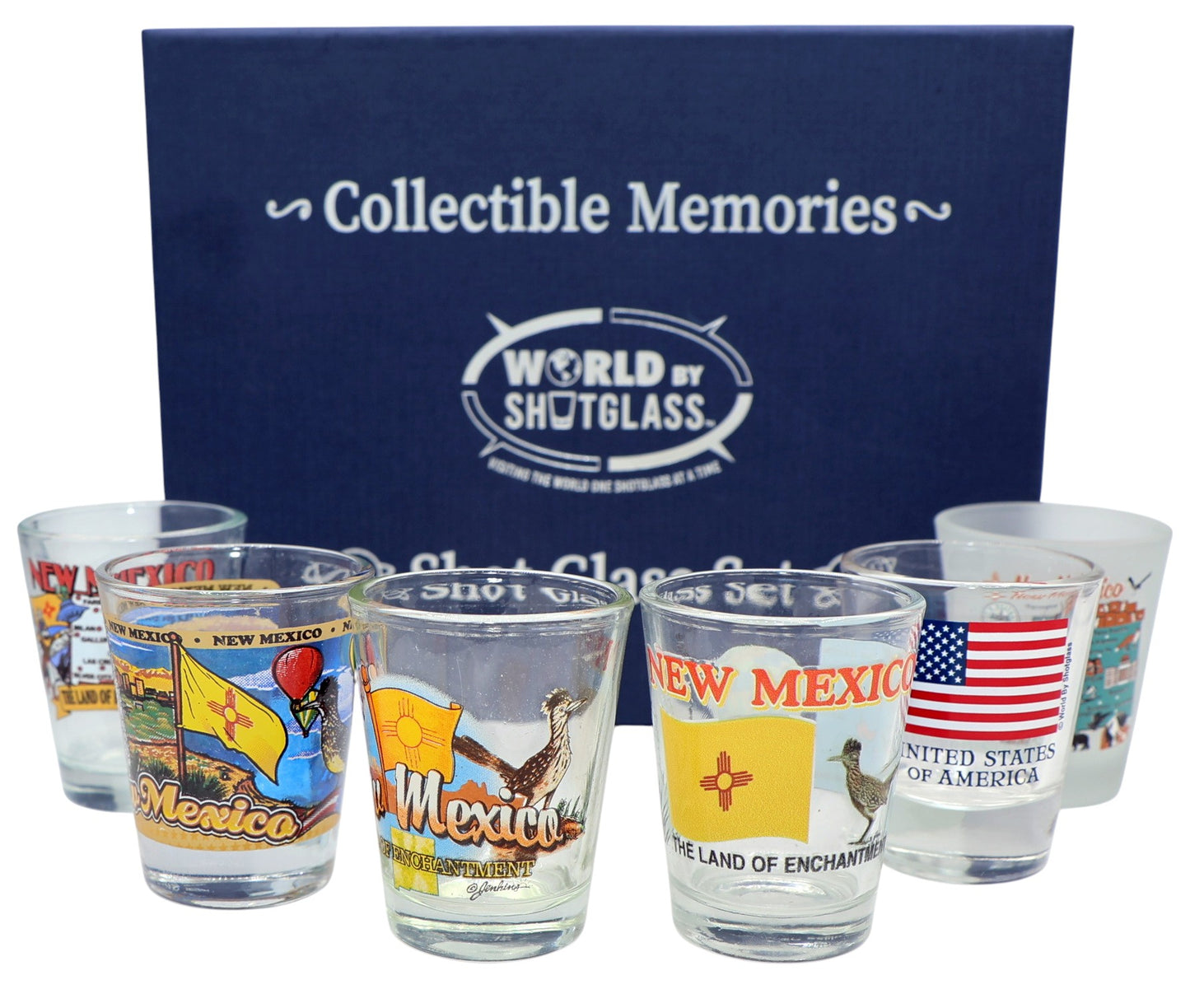New Mexico United States USA Souvenir Boxed Shot Glass Set (Set of 6)