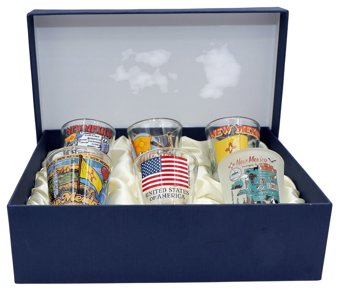 New Mexico United States USA Souvenir Boxed Shot Glass Set (Set of 6)