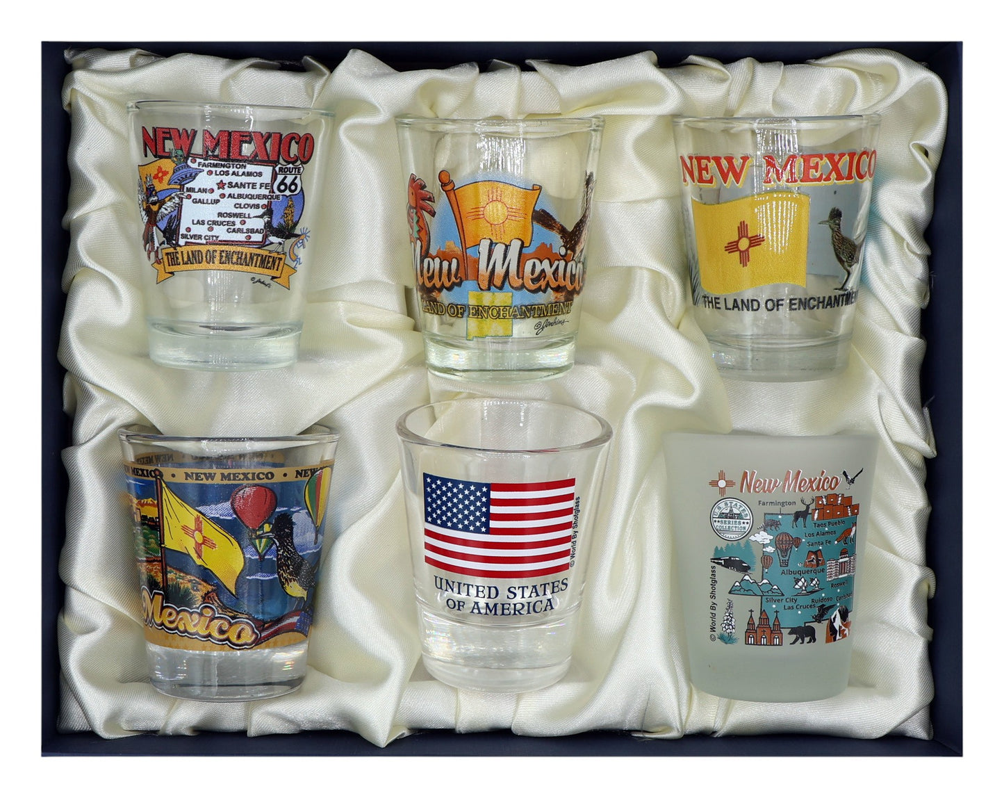 New Mexico United States USA Souvenir Boxed Shot Glass Set (Set of 6)