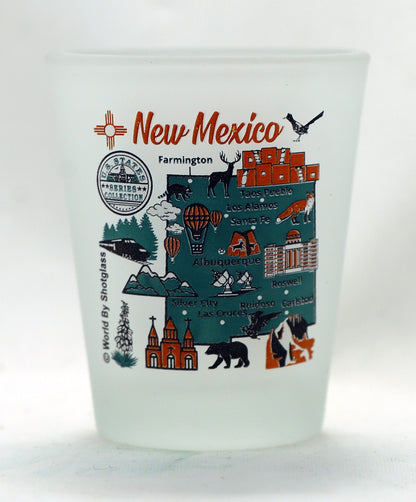 United States USA Southwestern States Souvenir Boxed Shot Glass Set (Set of 6)
