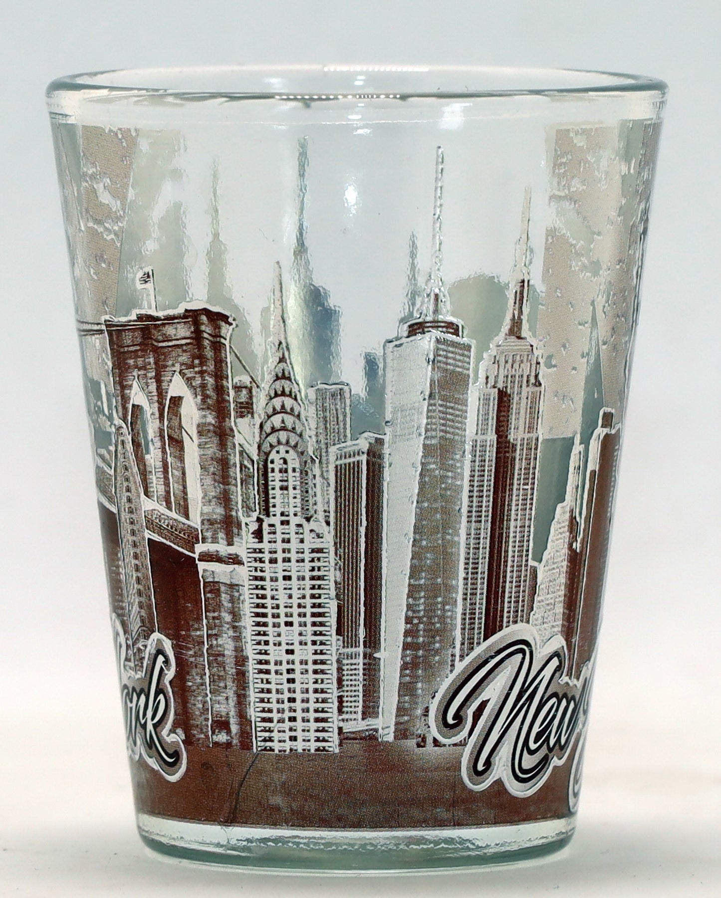 New York Bronze and Silver Skyline SOL Shot Glass