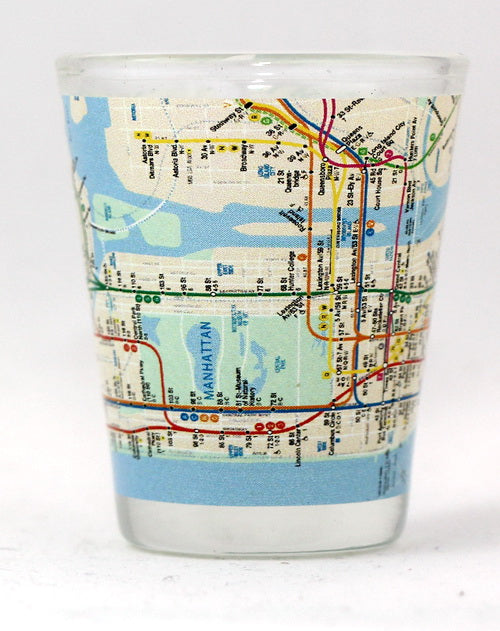 New York City Subway Map Shot Glass