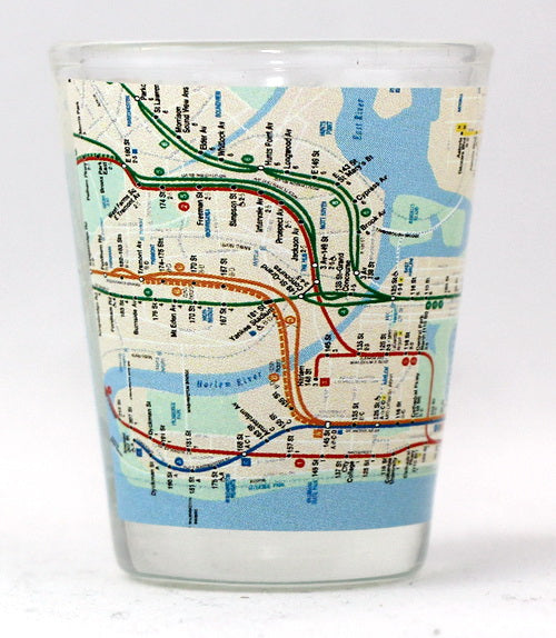 New York City Subway Map Shot Glass