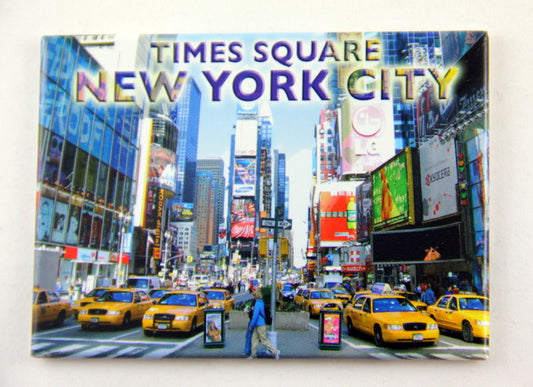 New York City Times Square Fridge Collector's Souvenir Magnet 2.5" X 3.5"