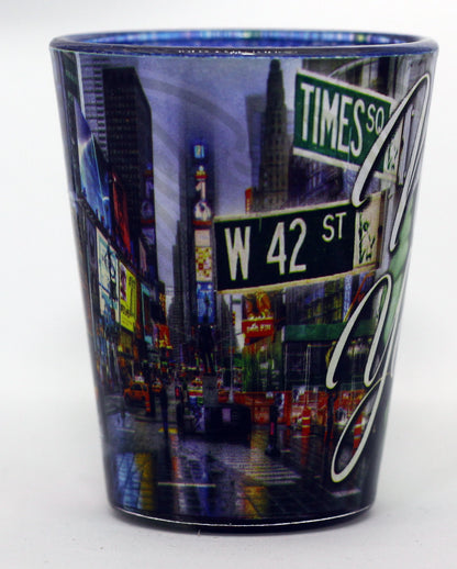 New York Statue of Liberty Color Photo Collage Shot Glass