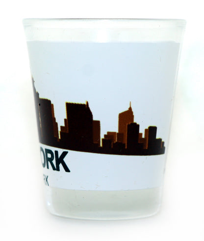 New York City Sunset Skyline Shot Glass