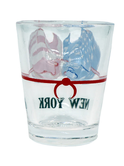 New York USA Flag Bikini Bust 3D Shot Glass