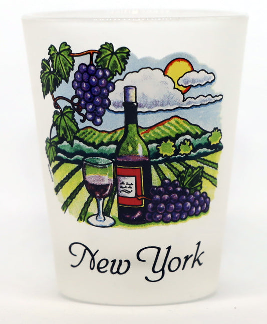 New York Vineyards and Wineries Souvenir Shot Glass