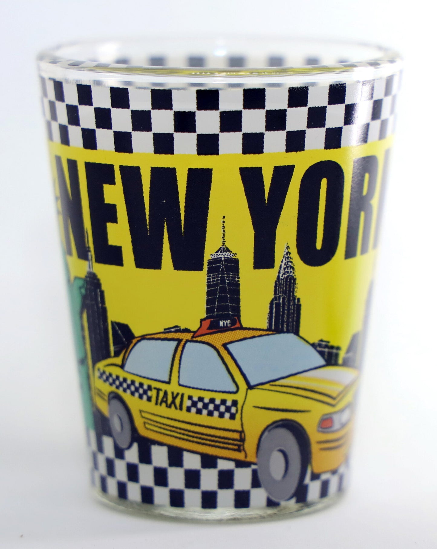 New York Yellow Clear Taxi Cab SOL Shot Glass