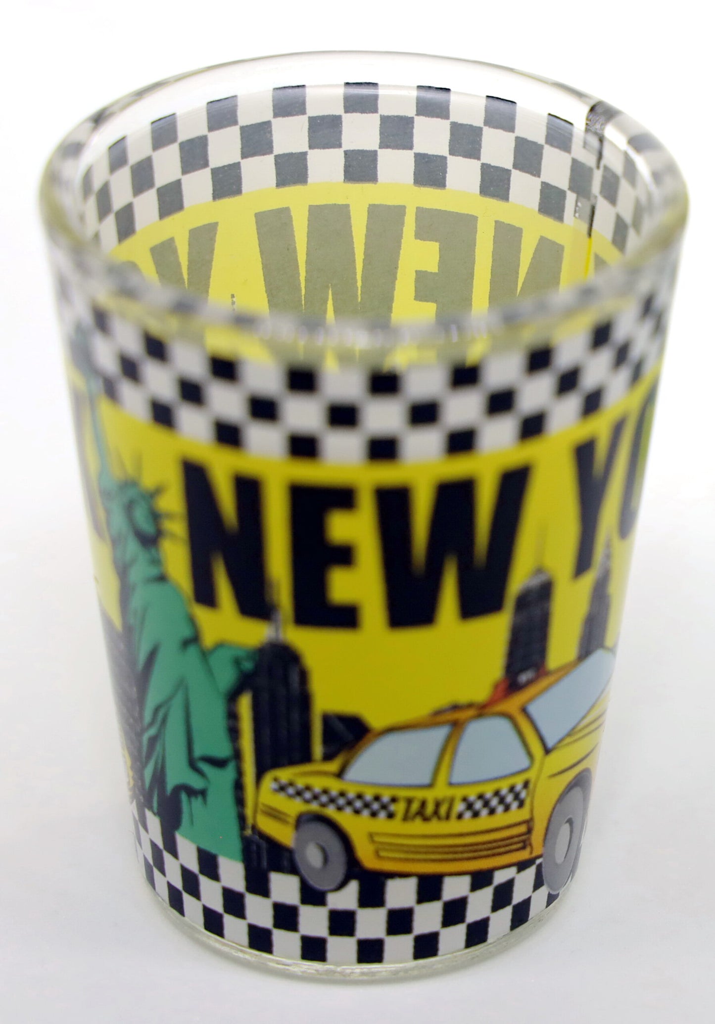 New York Yellow Clear Taxi Cab SOL Shot Glass