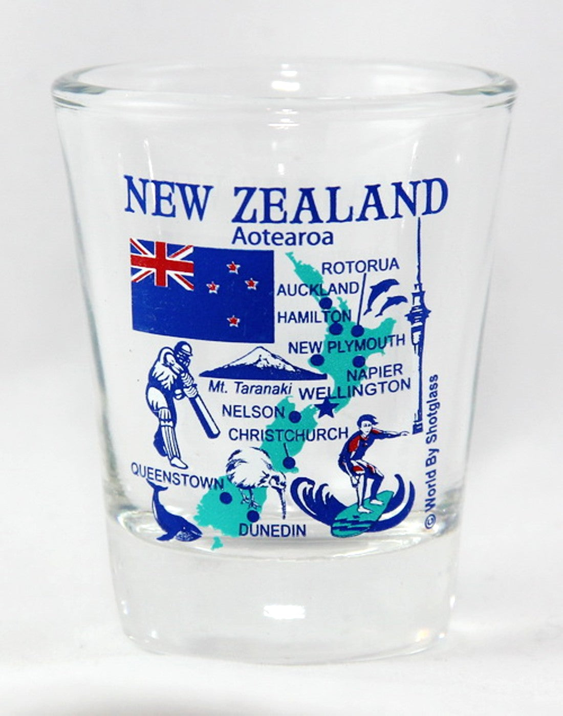 New Zealand Landmarks and Icons Collage Shot Glass