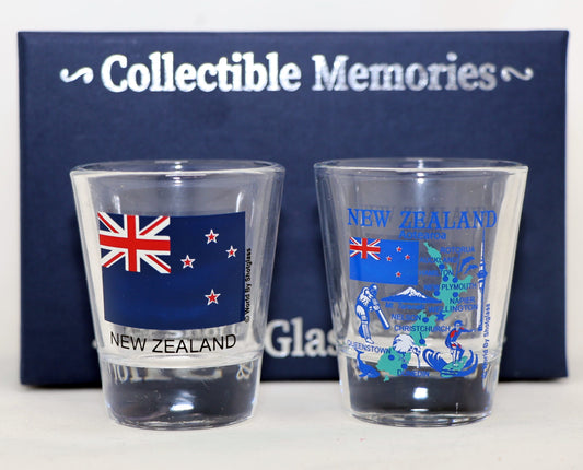 New Zealand Souvenir Boxed Shot Glass Set (Set of 2)