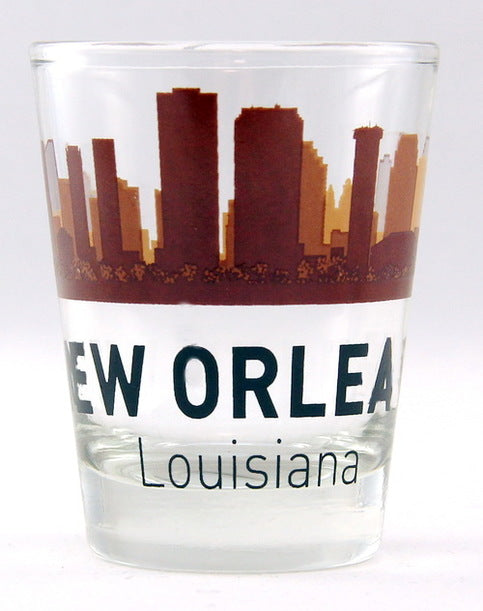 New Orleans Louisiana Sunset Skyline Shot Glass