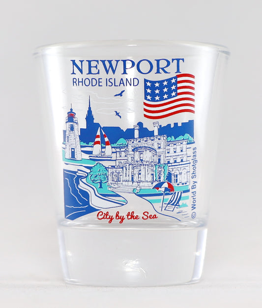 Newport Rhode Island Great American Cities Collection Shot Glass