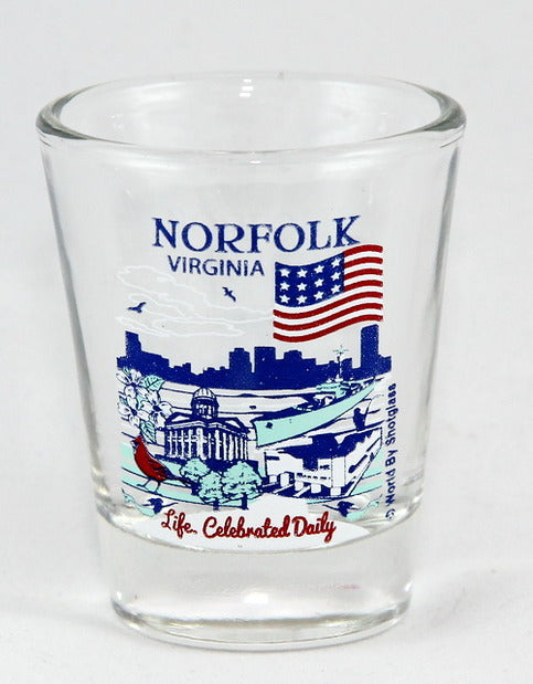 Norfolk Virginia Great American Cities Collection Shot Glass