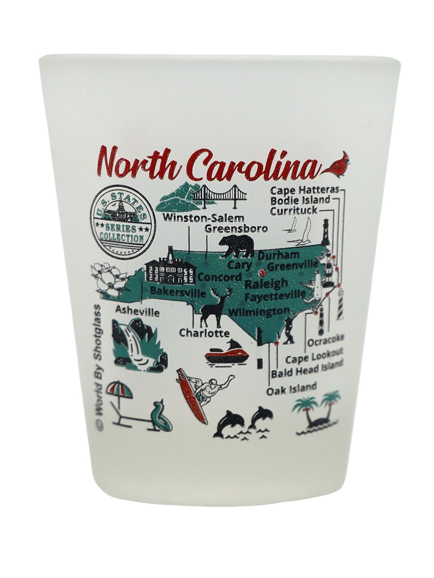 North Carolina United States USA Souvenir Boxed Shot Glass Set (Set of 6)