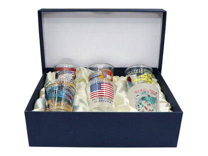 North Carolina United States USA Souvenir Boxed Shot Glass Set (Set of 6)
