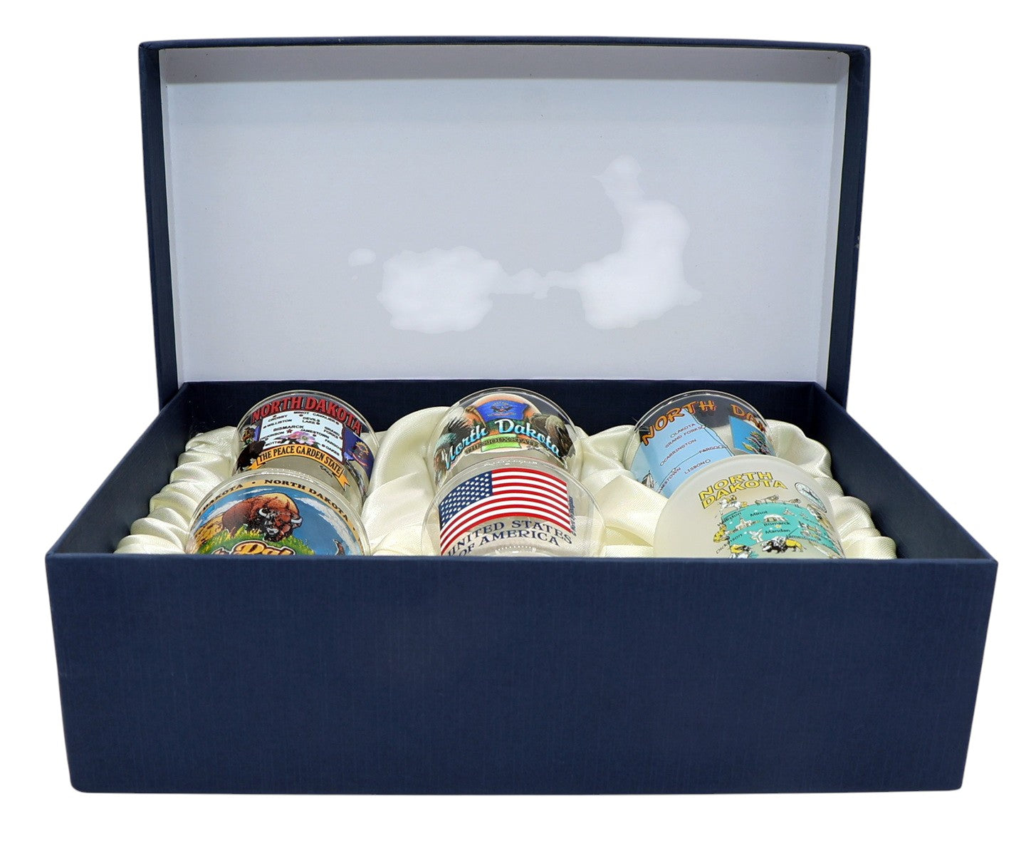North Dakota United States USA Souvenir Boxed Shot Glass Set (Set of 6)