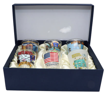 North Dakota United States USA Souvenir Boxed Shot Glass Set (Set of 6)