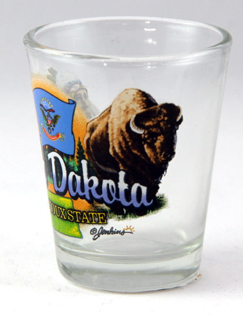 North Dakota Sioux State Elements Shot Glass