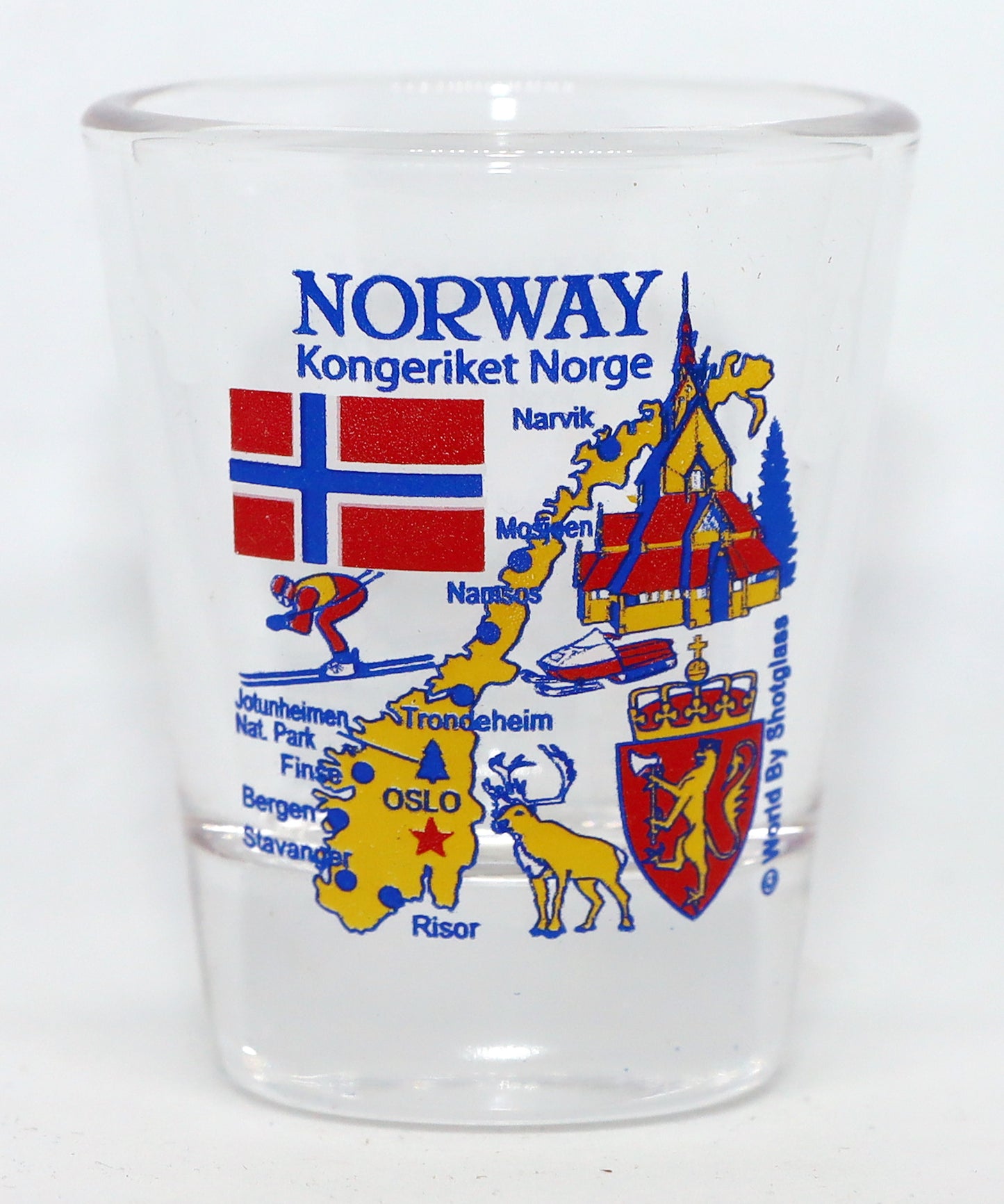 Norway Landmarks And Icons Collage Shot Glass