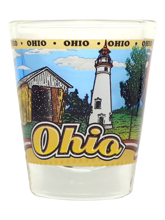 Ohio State Wraparound Shot Glass