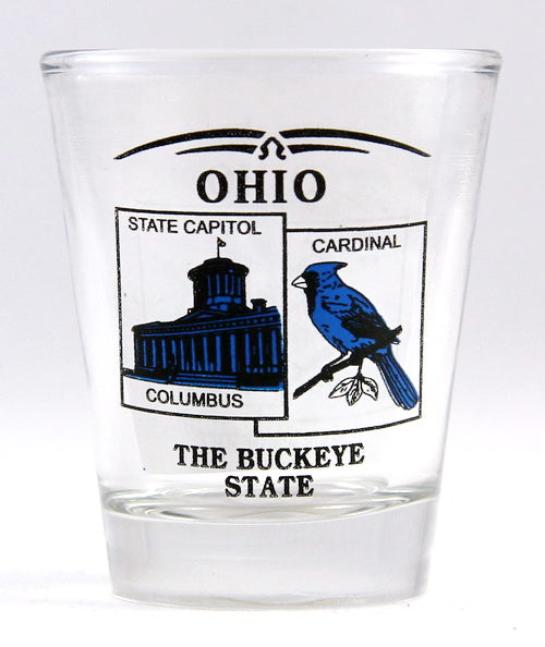 Ohio State Scenery Blue New Shot Glass