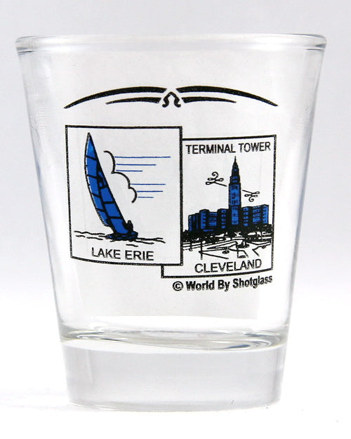 Ohio State Scenery Blue New Shot Glass