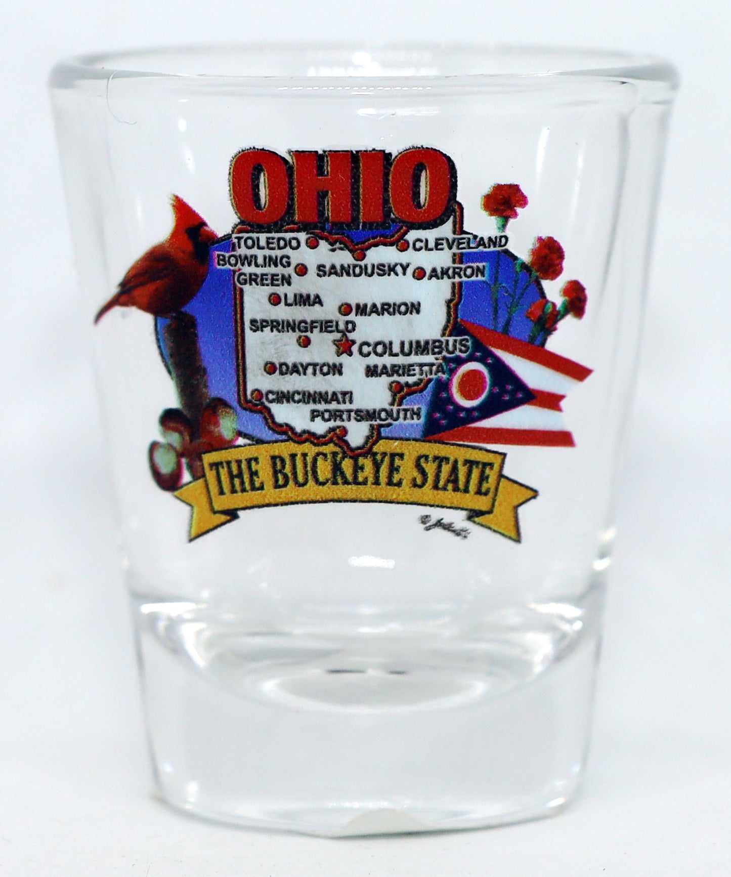 Ohio State Elements Map Shot Glass