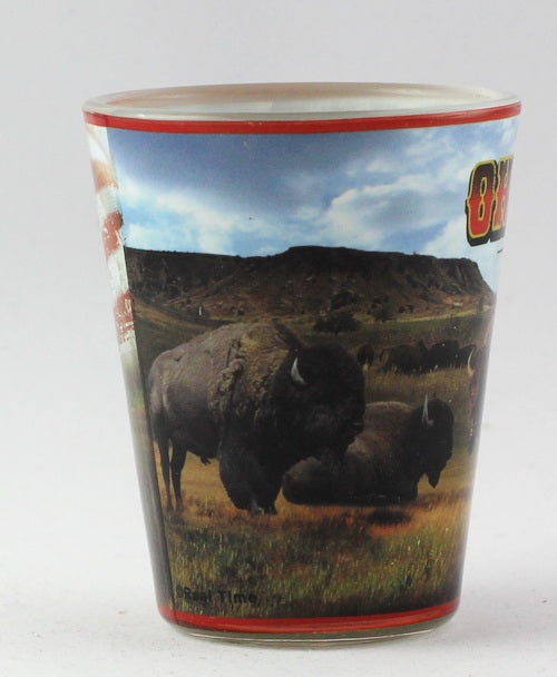 Oklahoma State Buffalo-USA Flag Shot Glass rtp