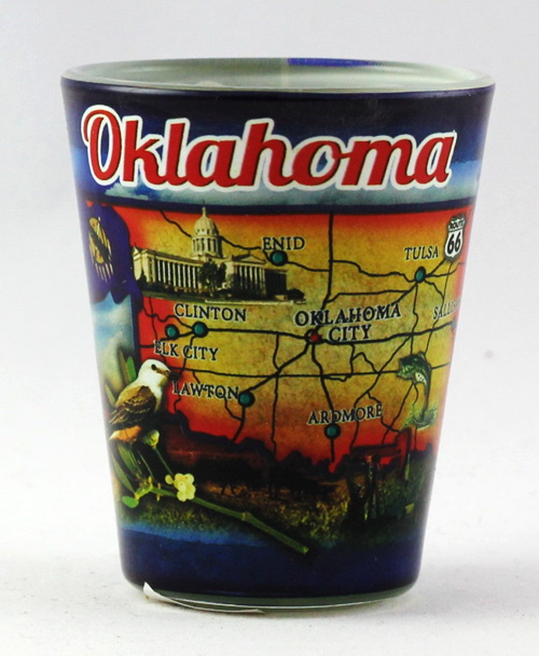 Oklahoma State Collage Shot Glass